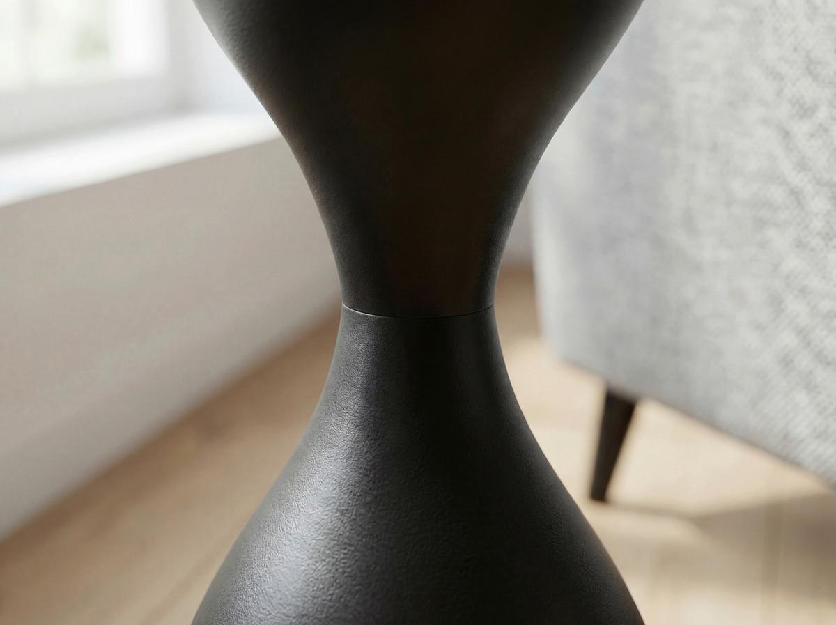 Beistelltisch Wl7.460 - Schwarz, Design, Glas/Metall (23/23/62cm) - MID.YOU