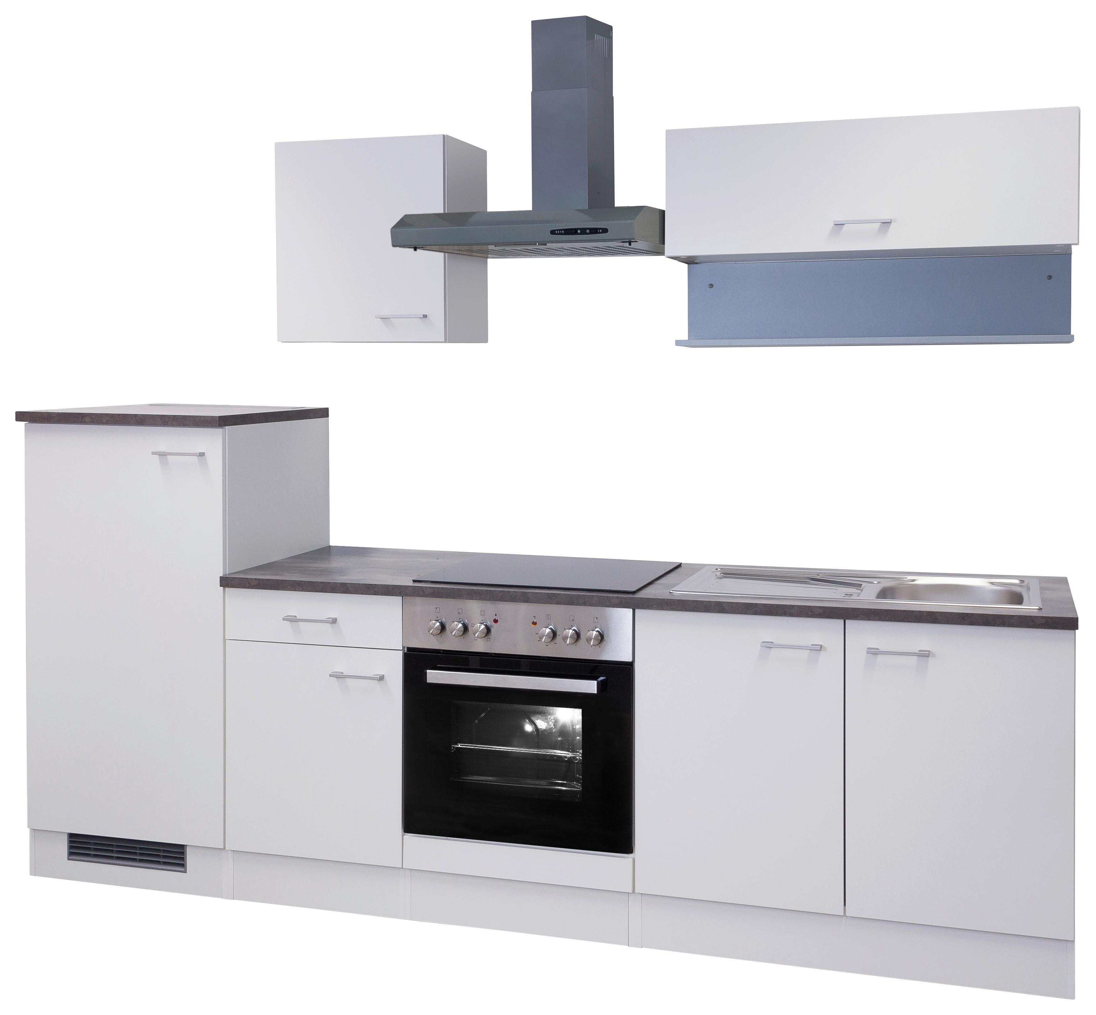 Kuhinjski Blok Lucca 270 Cm - bijela/sivoplava, Konventionell, drvni materijal/plastika (270cm) - MID.YOU