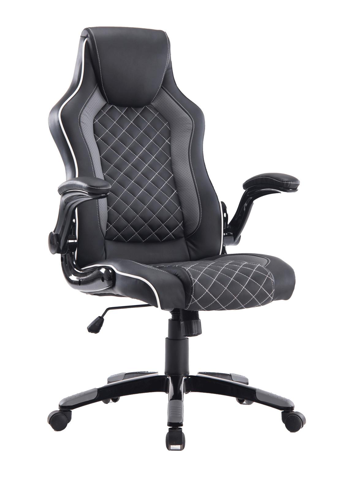 Chefsessel im Lederlook - Schwarz/Grau, MODERN, Kunststoff/Textil (71qm) - Modern Living