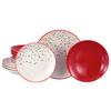 Tafelservice Joy Creme/Rot, 12-teilig - Rot/Creme, Basics, Keramik - Creatable