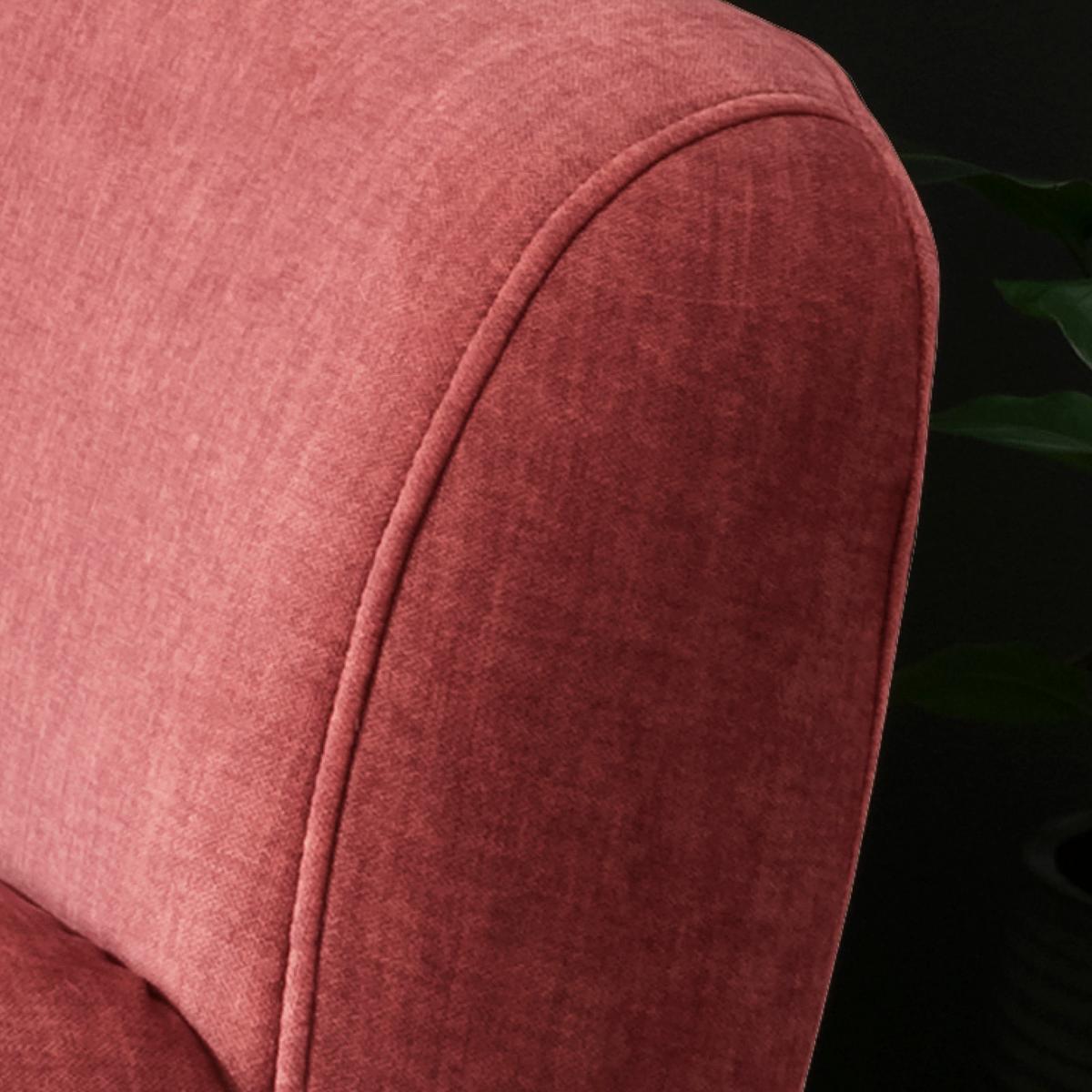 2,5-Sitzer-Sofa Baggio Koralle Velours - Koralle/Buchefarben, MODERN, Holz/Textil (196/94/103cm) - Livetastic