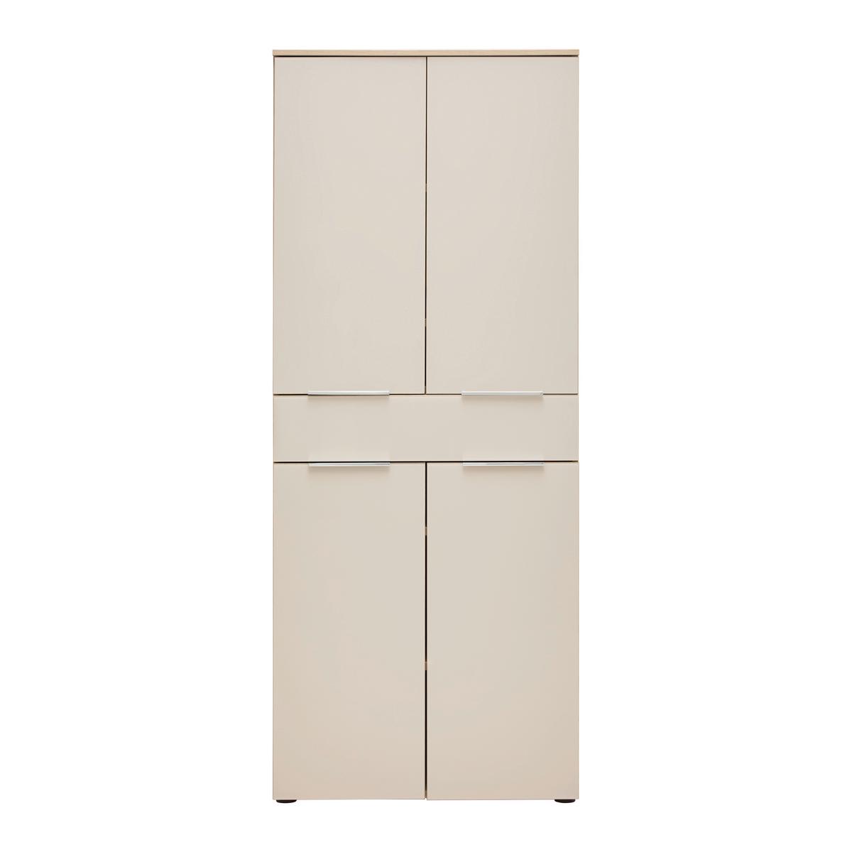 Schranksystem Siena Kaschmir/Eichefarben - Kaschmir/Chromfarben, MODERN, Holzwerkstoff/Metall (80/198/38cm) - Mömax