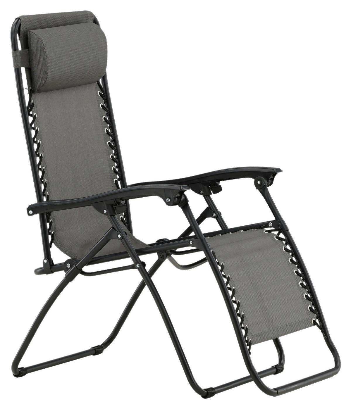 GARTEN-RELAXSESSEL MELKER - Grau, KONVENTIONELL, Kunststoff/Textil (68/112/90cm) - Gardenson