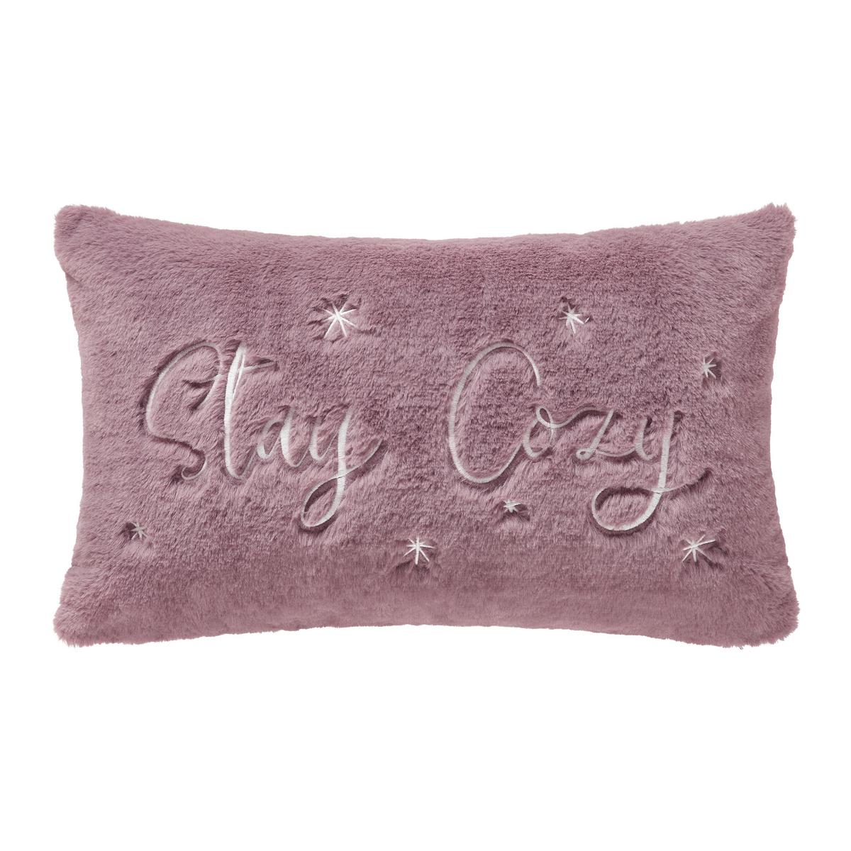 Műszőrme Díszpárna Stay Cozy 30/50 - mályva, Konventionell, textil (30/50cm) - Modern Living