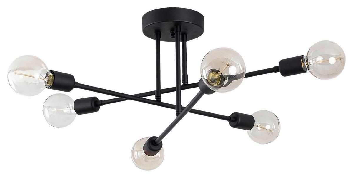 LAMPA WISZĄCA FLOWER - 174-AV - czarny, Design, metal (64/30cm) - P & B