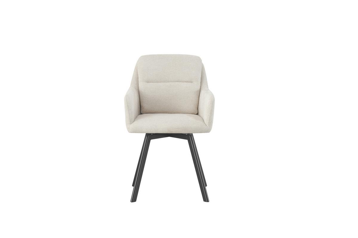 STUHL-SET SOPHIE - Anthrazit/Creme, Modern, Textil (53/87/62cm) - MID.YOU