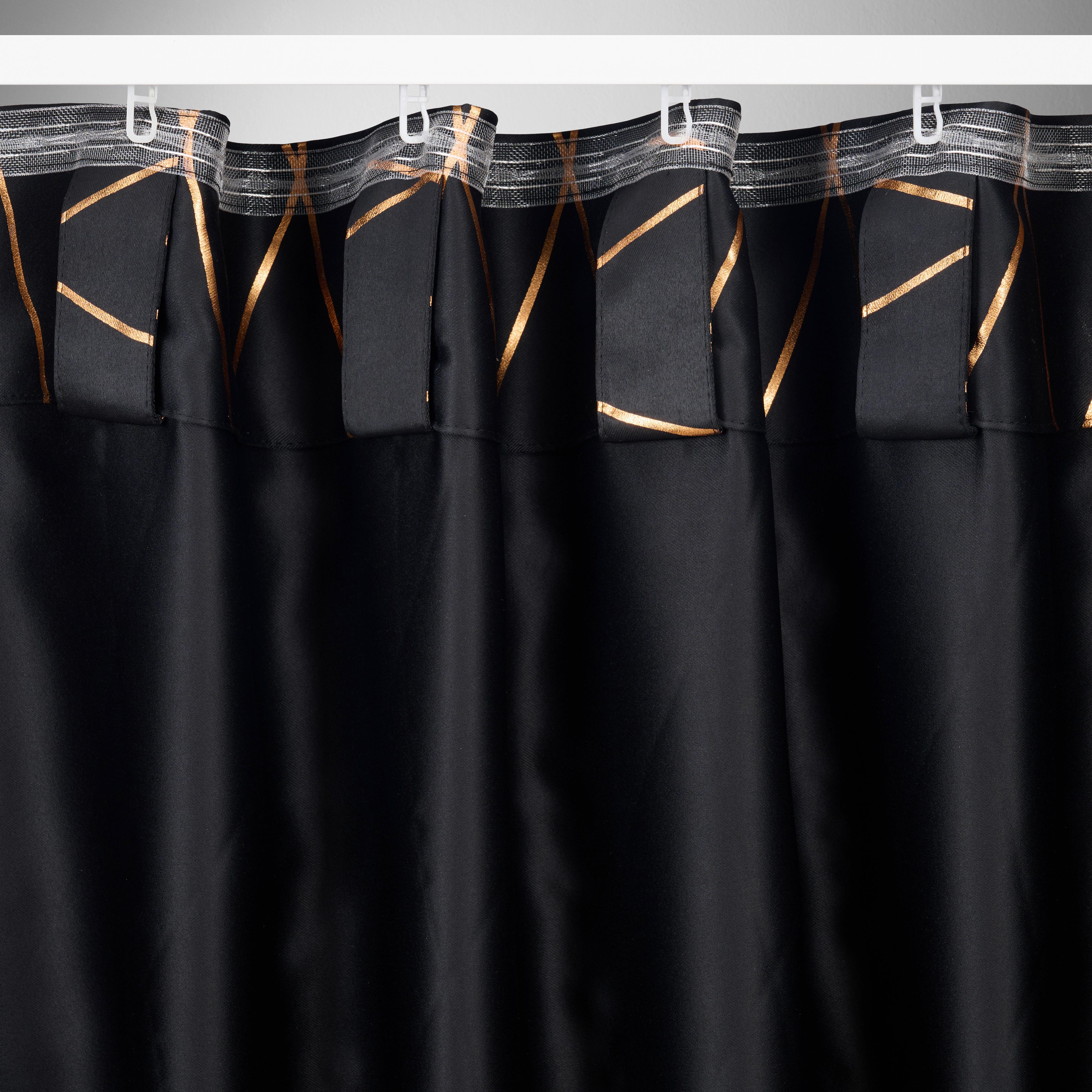MÖRKLÄGGNINGSGARDIN GLAMOUR -AKT- - svart/kopparfärgad, Lifestyle, textil (140/245cm) - Mömax