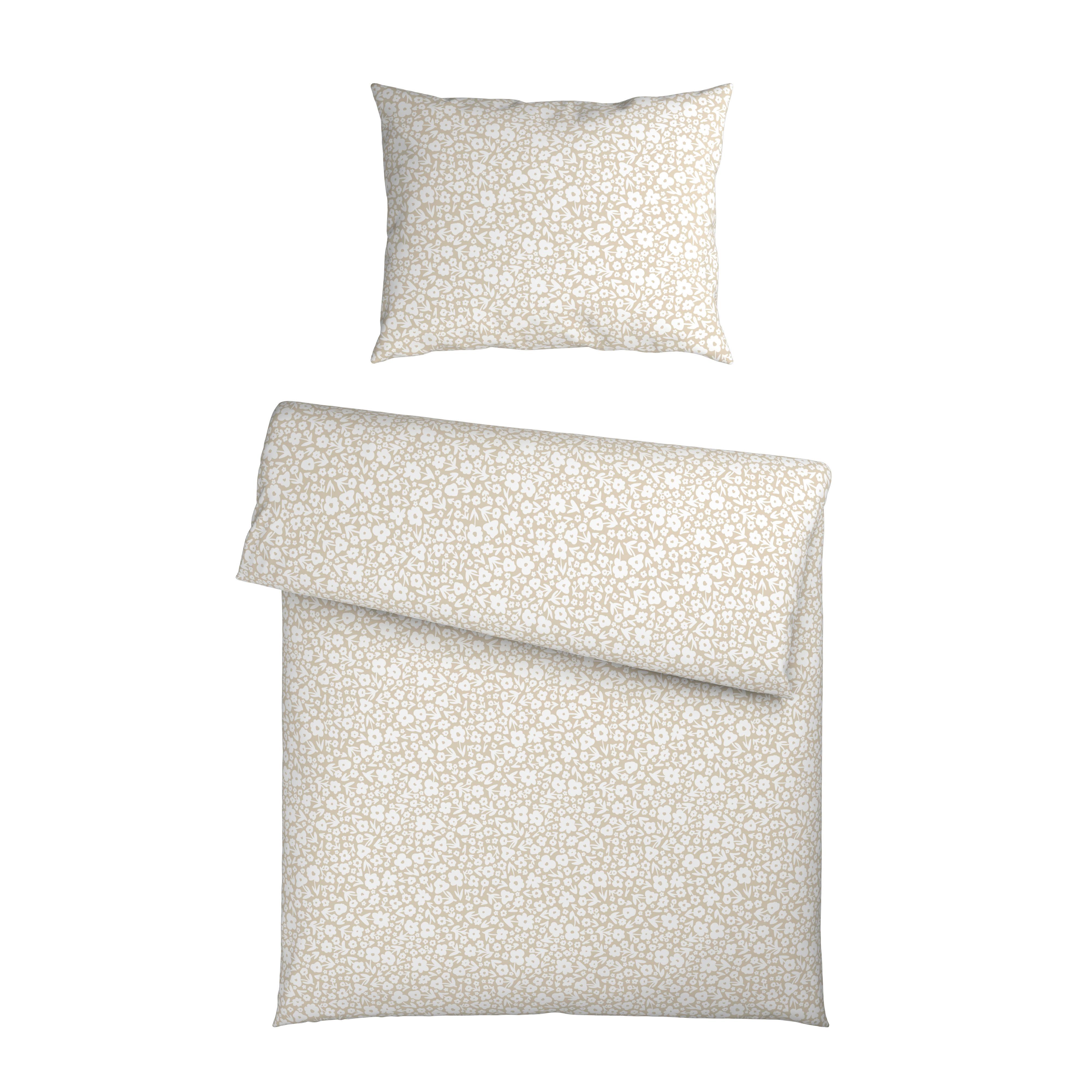 Bettwäsche Millefleur Beige ca. 140x200cm - Beige, MODERN, Textil (140/200cm) - Mömax