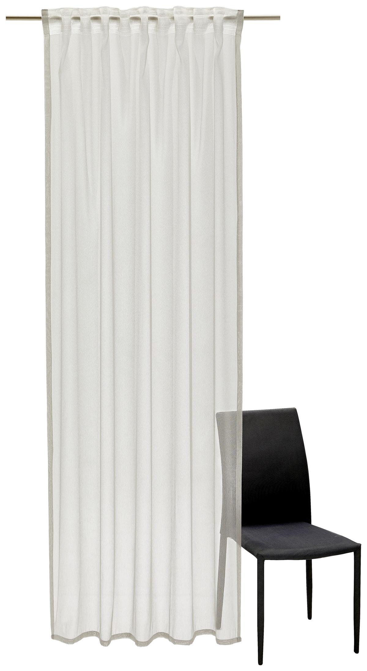 ZASŁONA GOTOWA MINO - kolor srebrny, Konventionell, tkanina (140/245cm) - Dieter Knoll