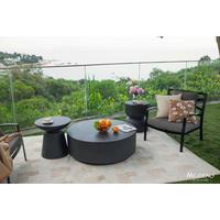 Loungetisch Rome Faserbeton Dunkelgrau - Dunkelgrau, MODERN, Stein (102/102/36cm) - Gardenson