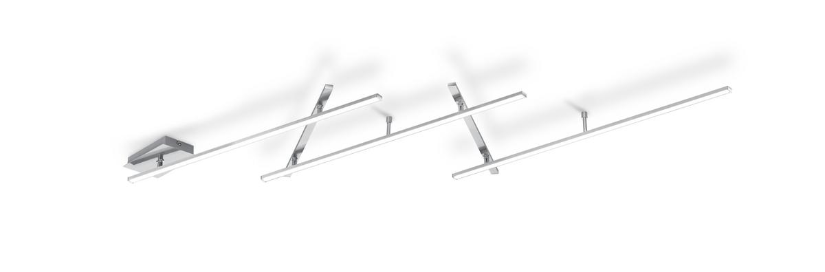 LAMPA SUFITOWA LED X62035107 INDIRA *SBN* - biały/kolor niklowy, Trend, tworzywo sztuczne/metal (245/50/6,5cm) - Novel