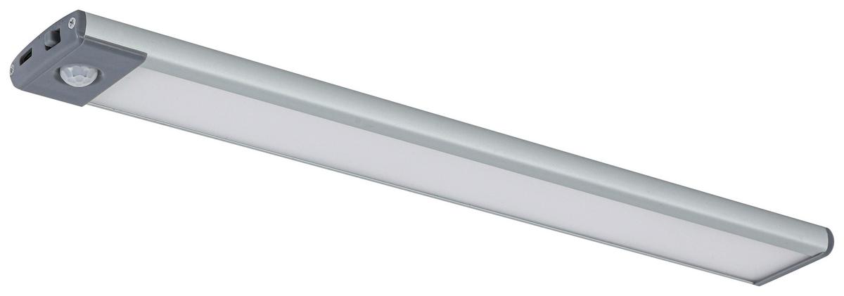 Unterbauleuchte Unti max. 3 Watt - Silberfarben/Grau, Modern, Kunststoff/Metall (32,5/4cm) - Mömax