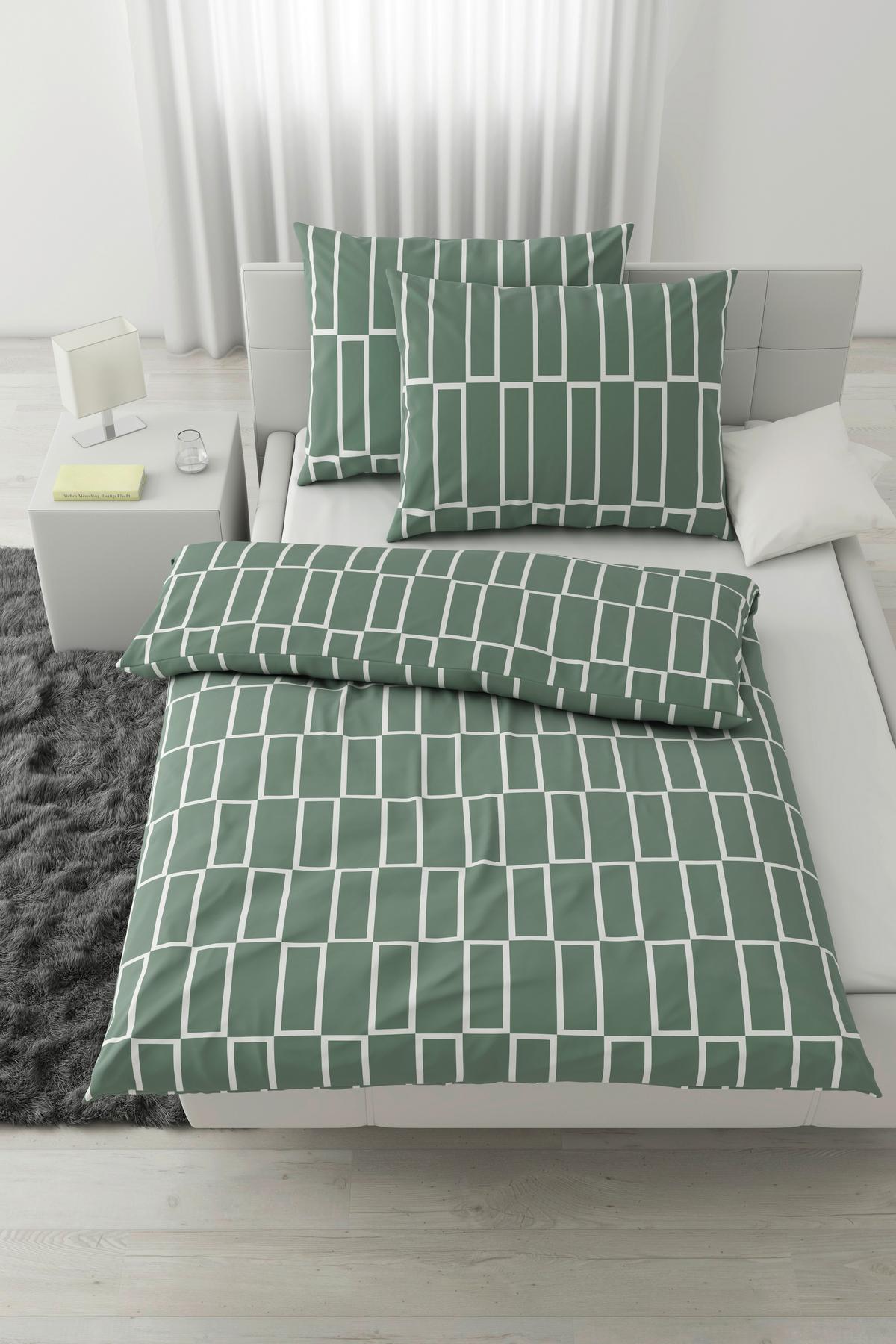 Posteljnina Brigg, Več Barv, 2x60/80, 200/200 - rjavosiva/črna, tekstil (200/200cm) - Modern Living