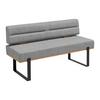 Sitzbank in Grau - Schwarz/Grau, KONVENTIONELL, Holz/Textil (160/85/60cm) - Based