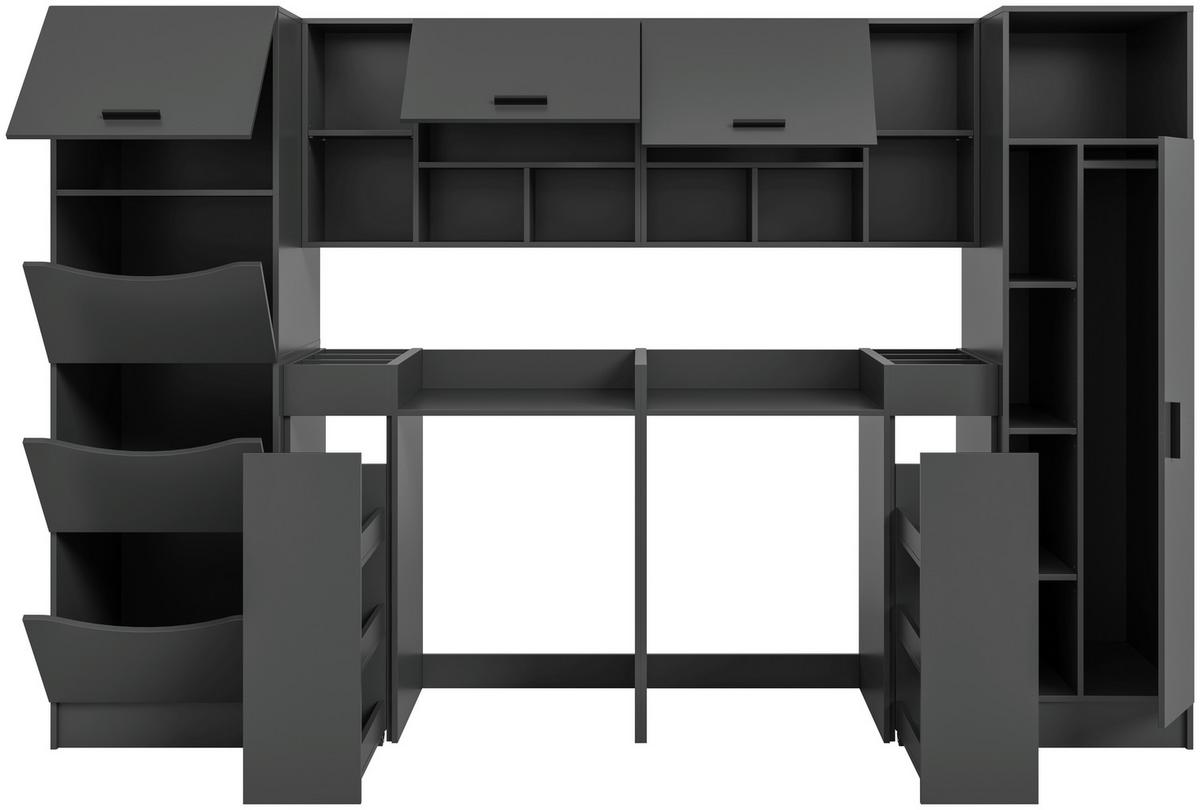 Regal Za Pralnico Free, Antracit - antracit, Basics, leseni material (300/195/68cm) - MID.YOU