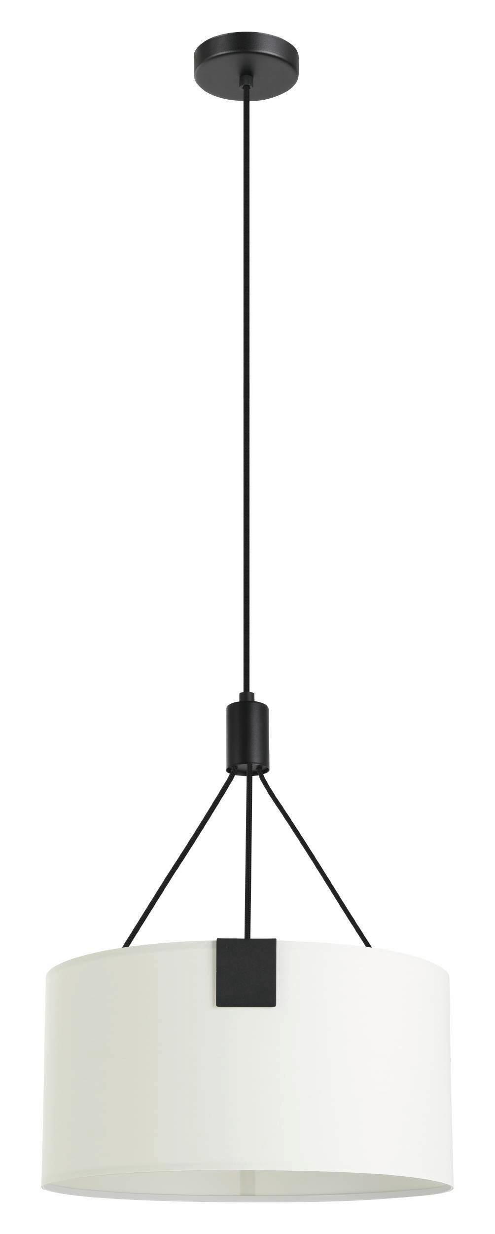 Hängeleuchte 39882_ 'tortol - Weiss/Schwarz, Konventionell, Textil/Metall (45/110cm) - Eglo