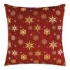 Zierkissen Snowflake Rot/Goldfarben ca. 45x45cm - Rot/Goldfarben, Textil (45/45cm) - Mömax