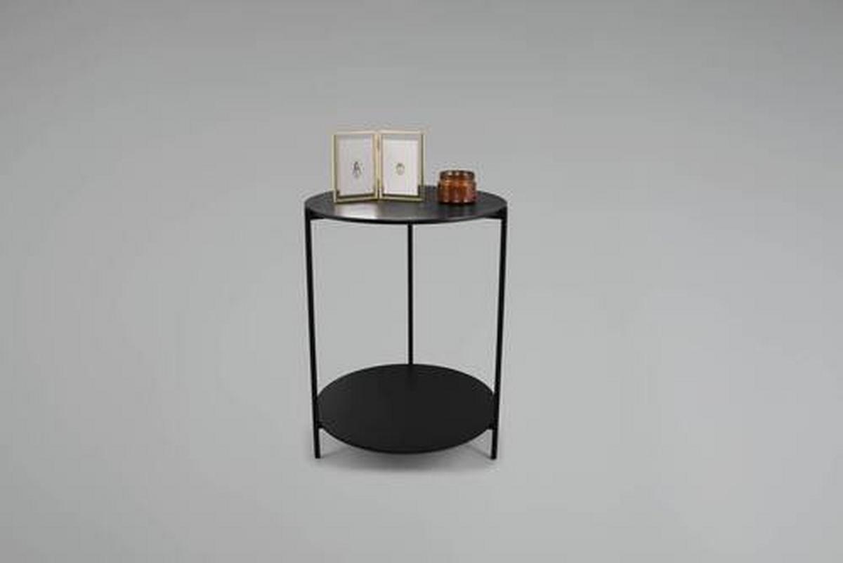 Mizica Paulina, Kovina, Črna - črna, Moderno, kovina/leseni material (48/60cm) - Mömax