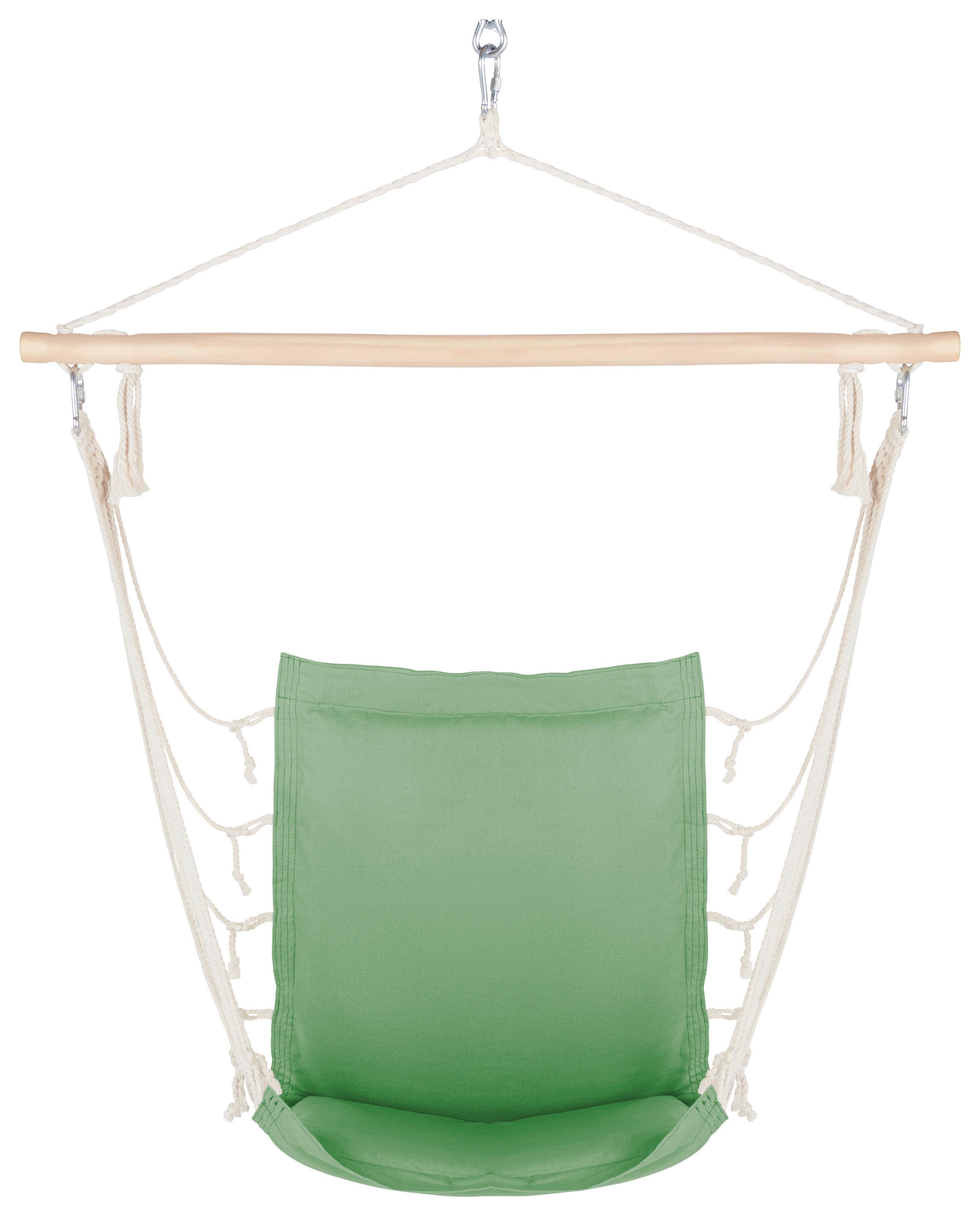 Hängesessel Relax Grün - Beige/Naturfarben, Holz/Textil (100/47cm) - Modern Living