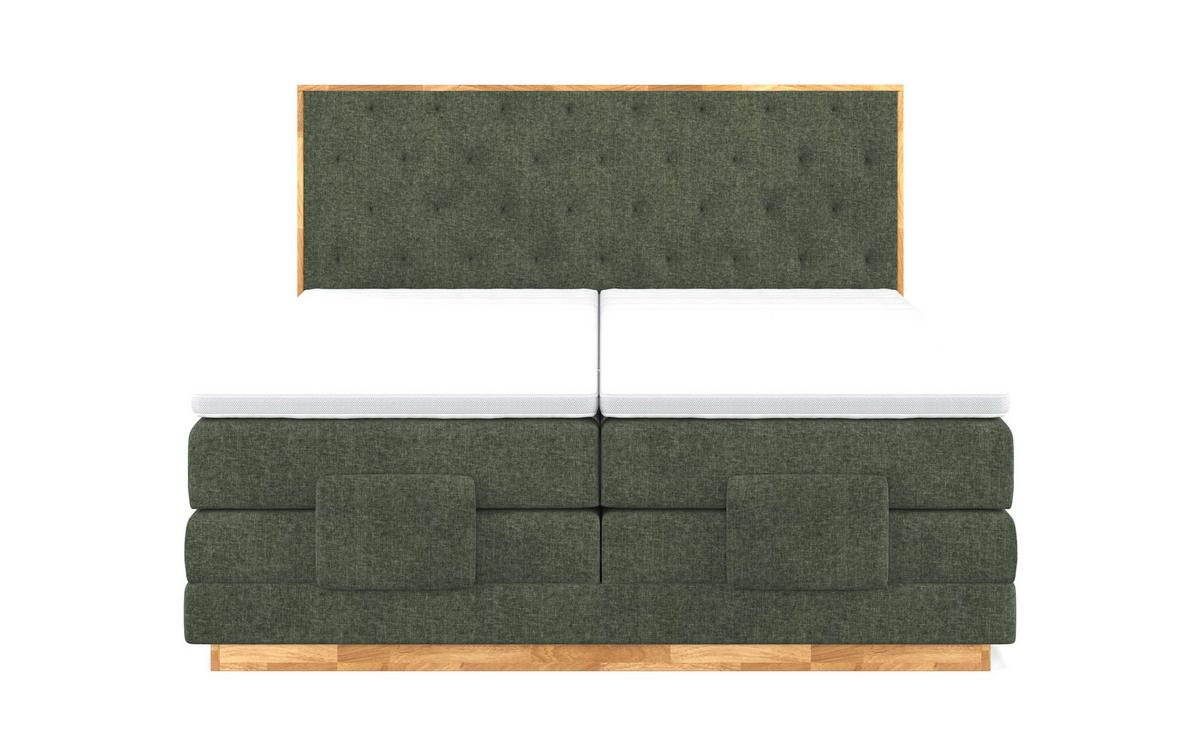 Boxspring Ágy Palma Ii. Bxb - zöld, Modern, faalapú anyag/textil (180/200cm)
