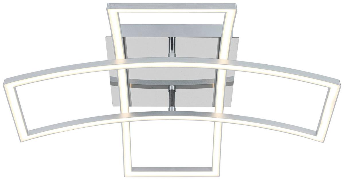 LAMPA SUFITOWA EVI - kolor srebrny/kolor aluminiowy, Trend, tworzywo sztuczne/metal (59/59/13cm) - Novel