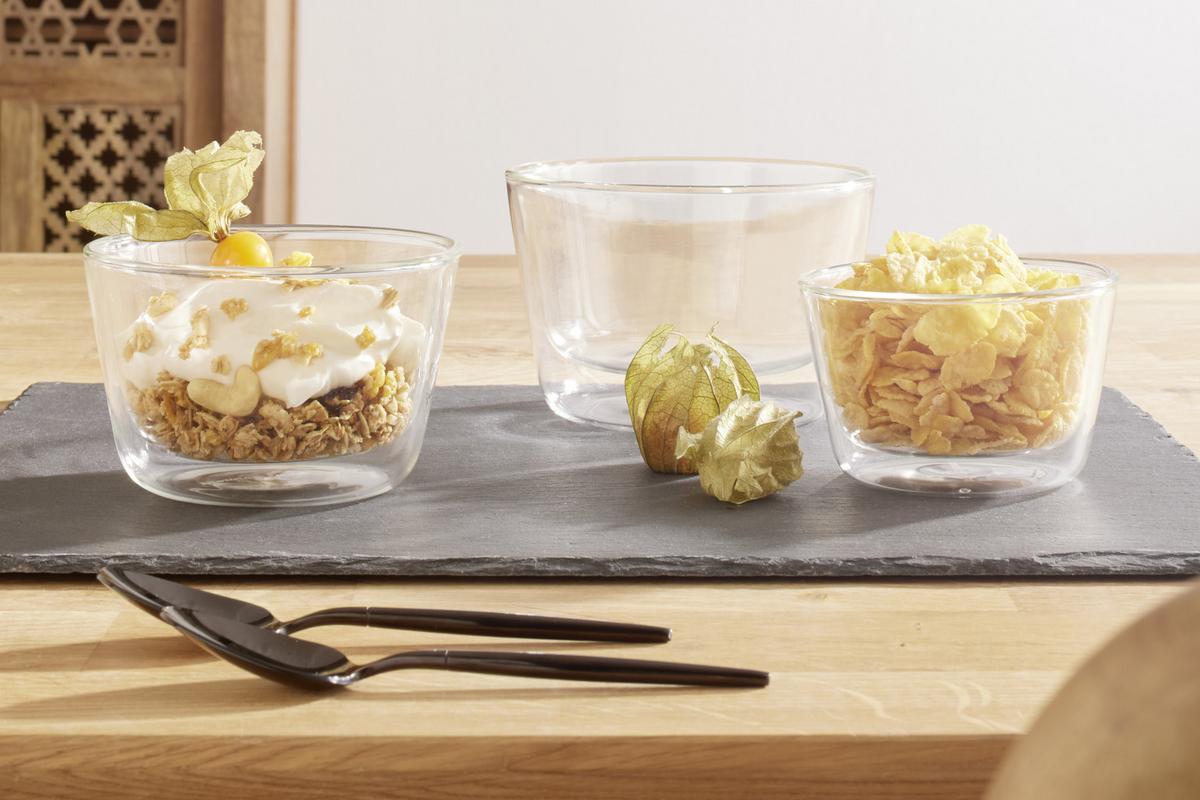 Tálszett Fusion - átlátszó, Modern, Üveg - Premium Living