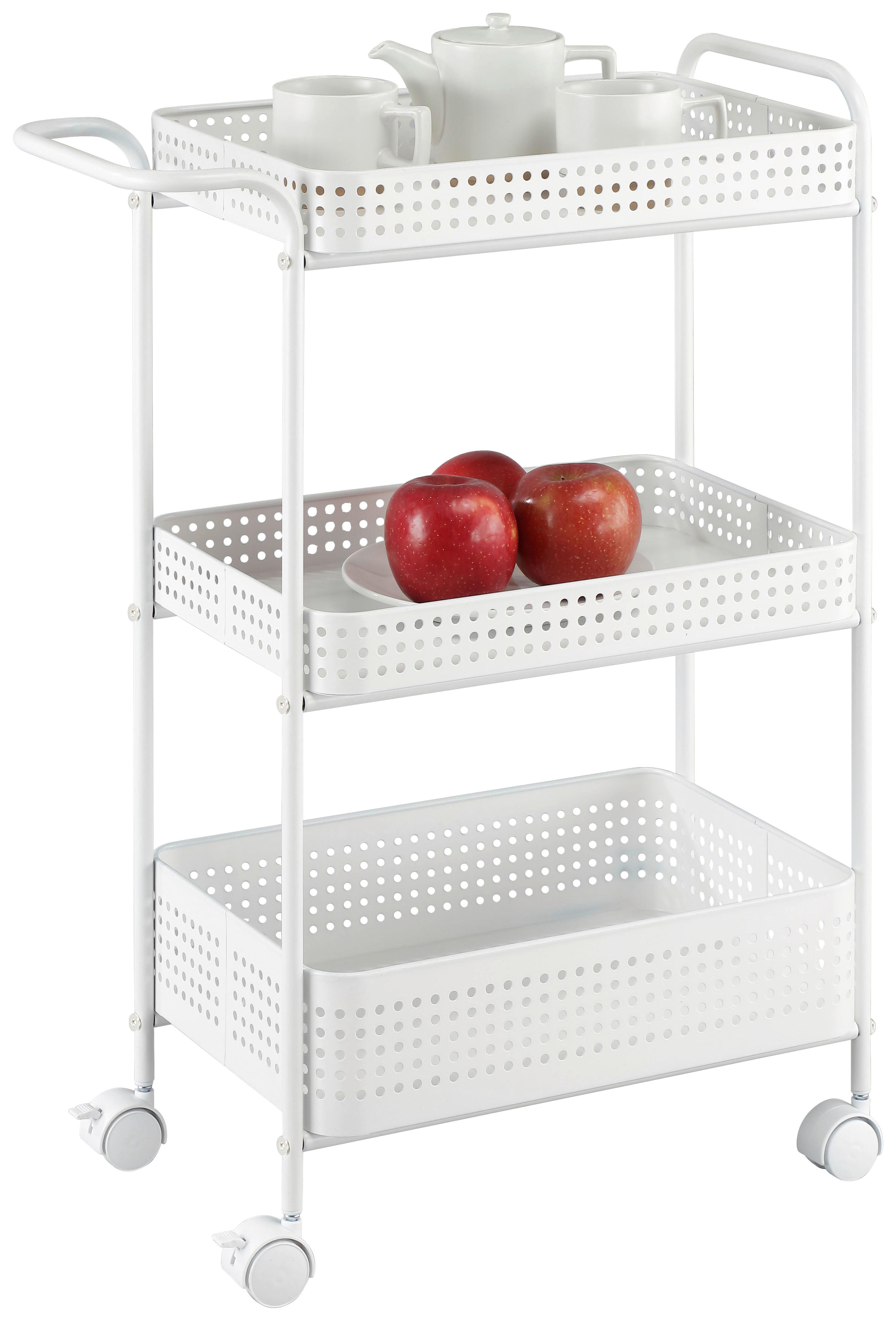 Kolica Za Serviranje Ancona - bijela, Moderno, metal/plastika (52/72/28cm) - Modern Living