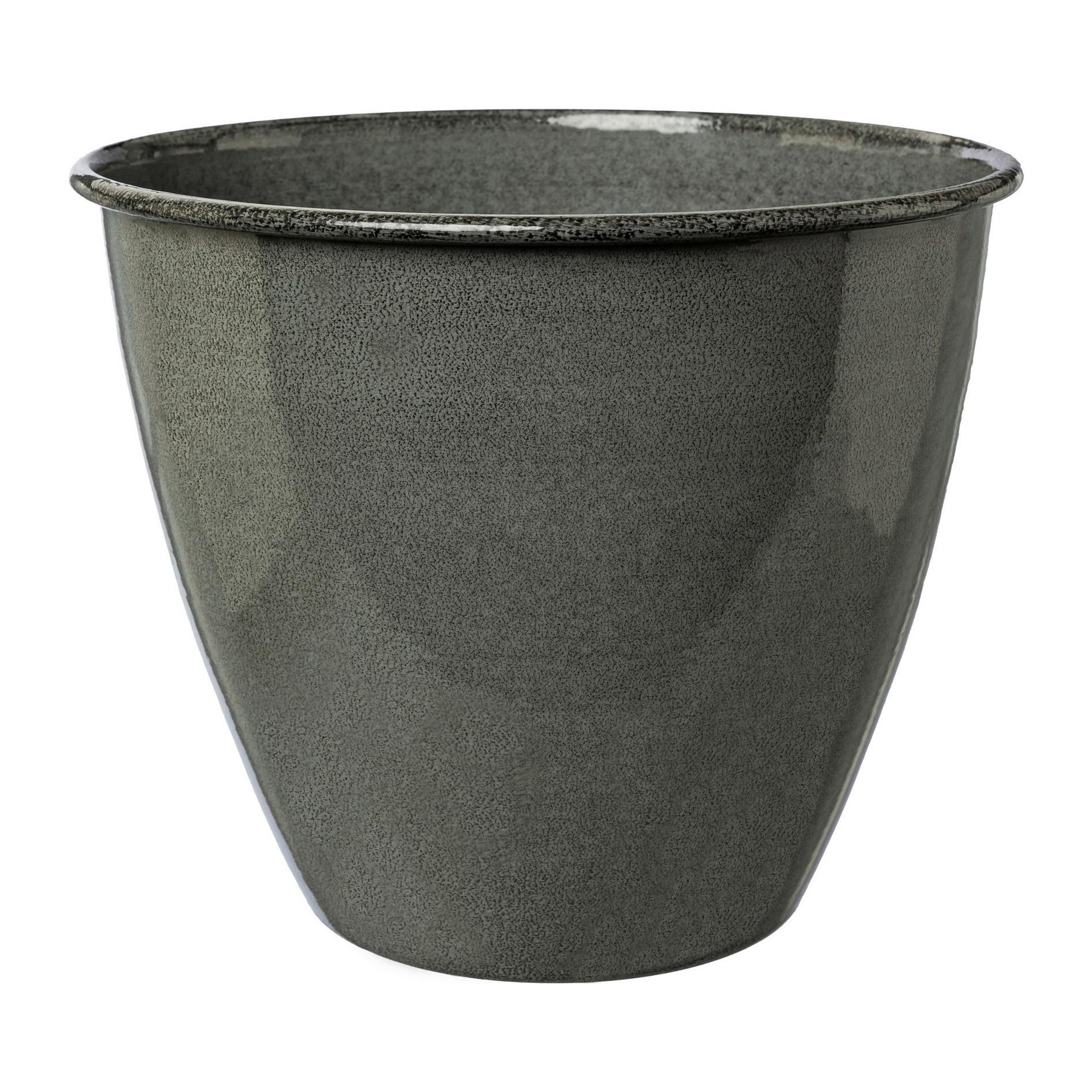 Kaspó Átm.: Kb. 26cm Talara I - szürke, Basics, fém (26cm) - Premium Living