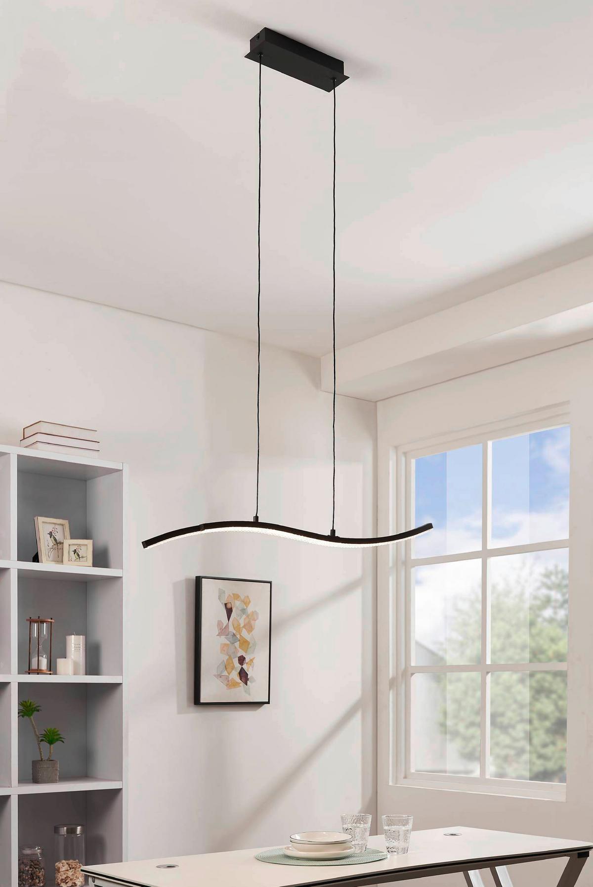 Hängeleuchte 99802_lejias - Transparent/Schwarz, Design, Kunststoff/Metall (78/8/175cm) - Eglo