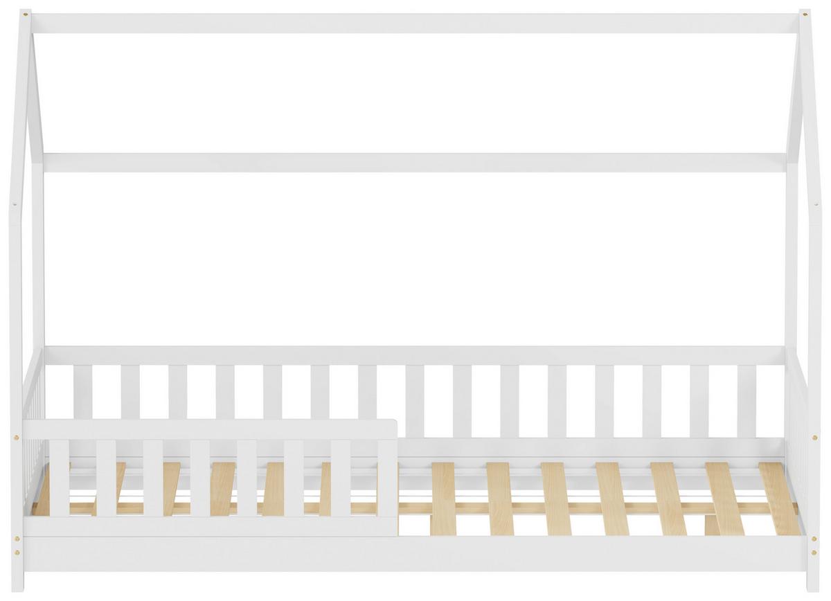 Bodenbett Kids - Weiss/Naturfarben, Konventionell, Holz (120/200cm) - Mömax