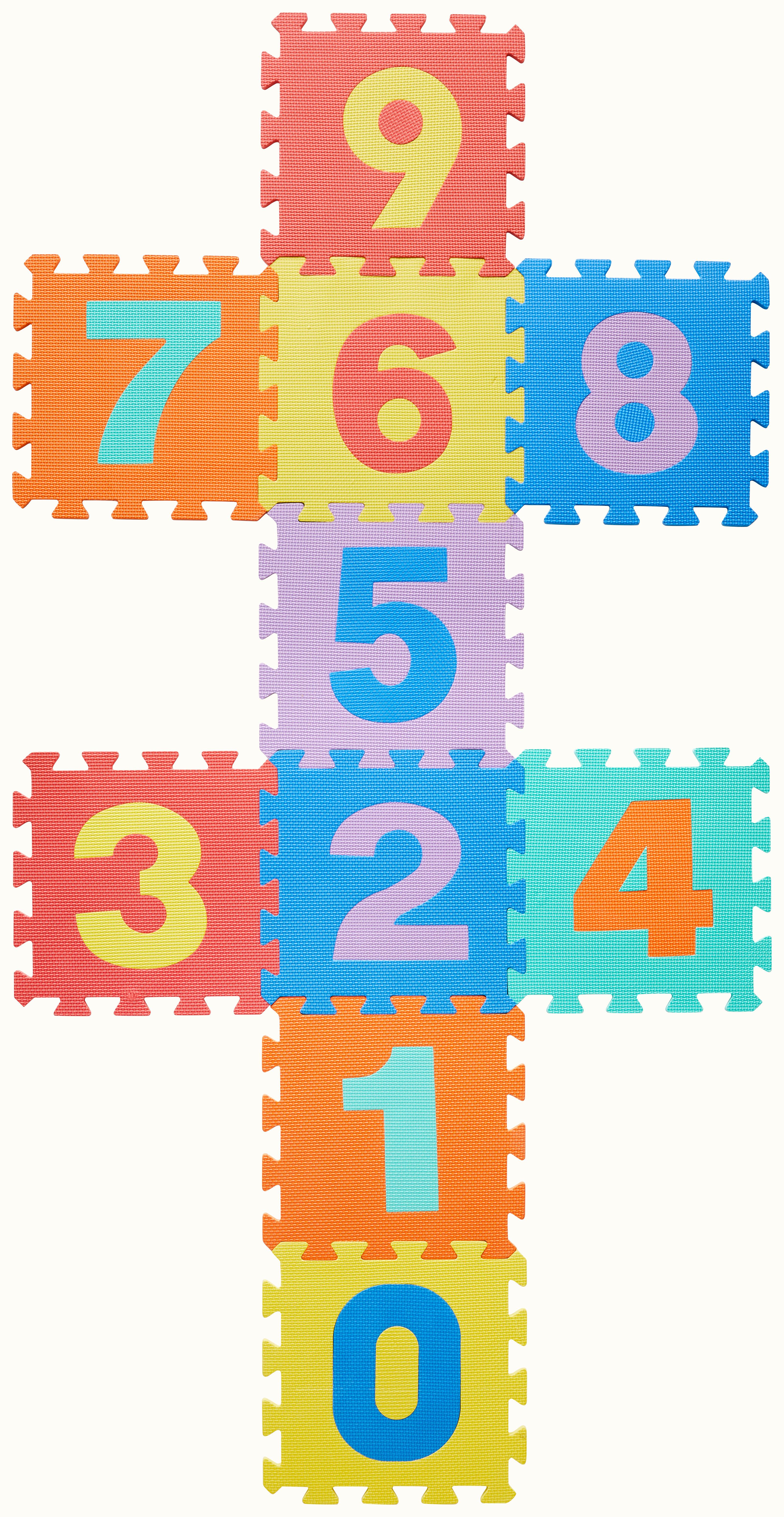 Fußmatte Playmat Bunt 10-teilig je 30x30cm - Multicolor, Basics, Kunststoff (60/60cm) - Modern Living