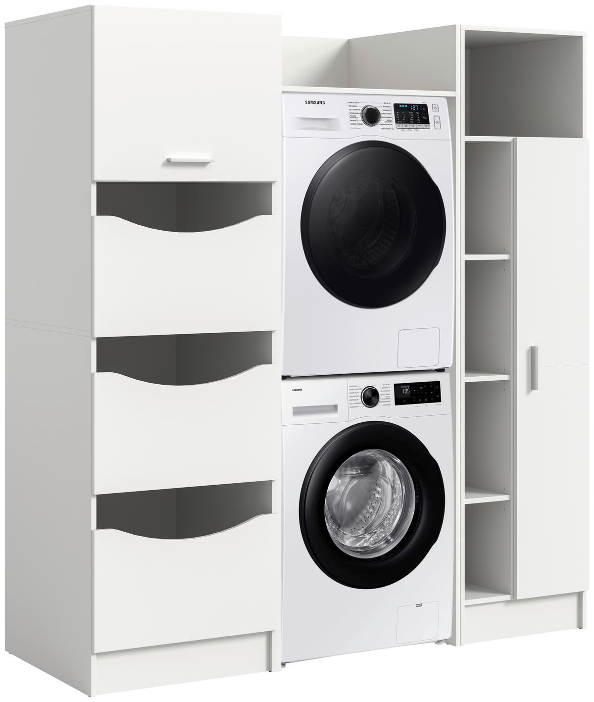 Hauswirtschaftsraum Free Weiß - Weiß, Basics, Holzwerkstoff (166/195/62cm) - MID.YOU