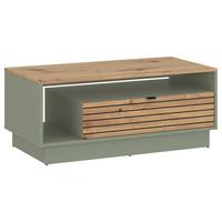 Măsuță de cafea NEXA - verde salvie/stejar Artisan, Basics, plastic/material pe bază de lemn (106/45,5/65cm) - Modern Living