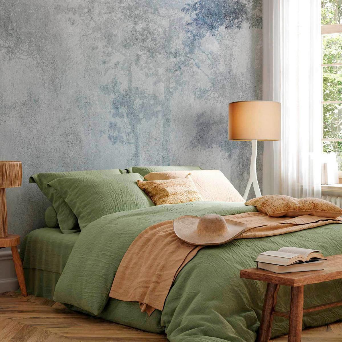 Fototapete Forest Reverb Pastellblau/Blaugrau - Pastellblau/Blaugrau, LIFESTYLE, Textil (200/140cm) - artgeist