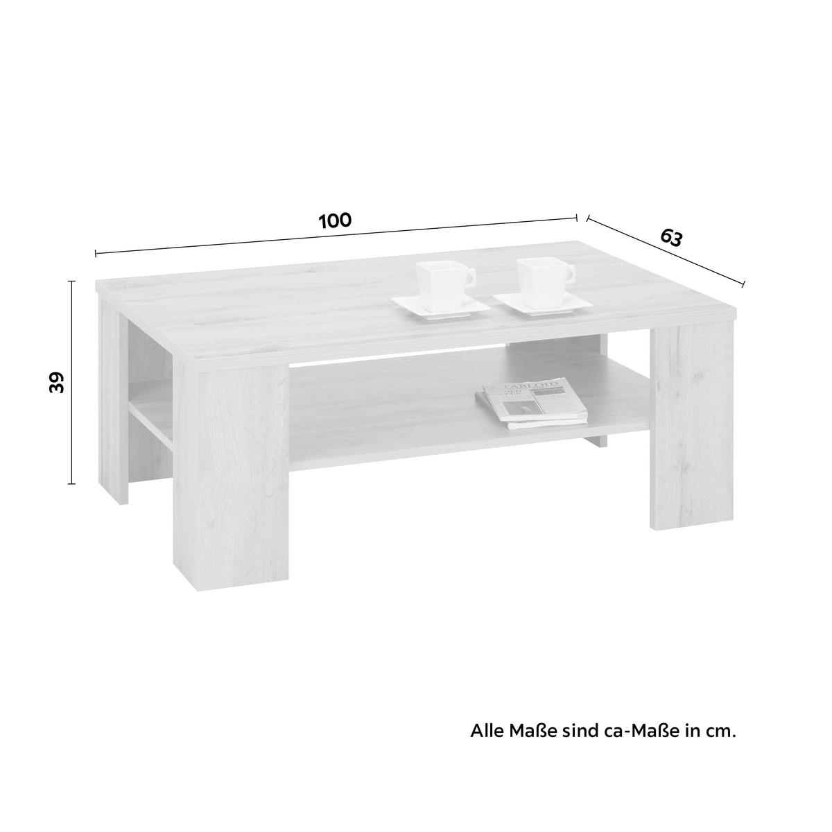 STOLIK KAWOWY UMBERTO - kolor dębowy, Konventionell, materiał drewnopochodny (100/63/39cm) - Mömax