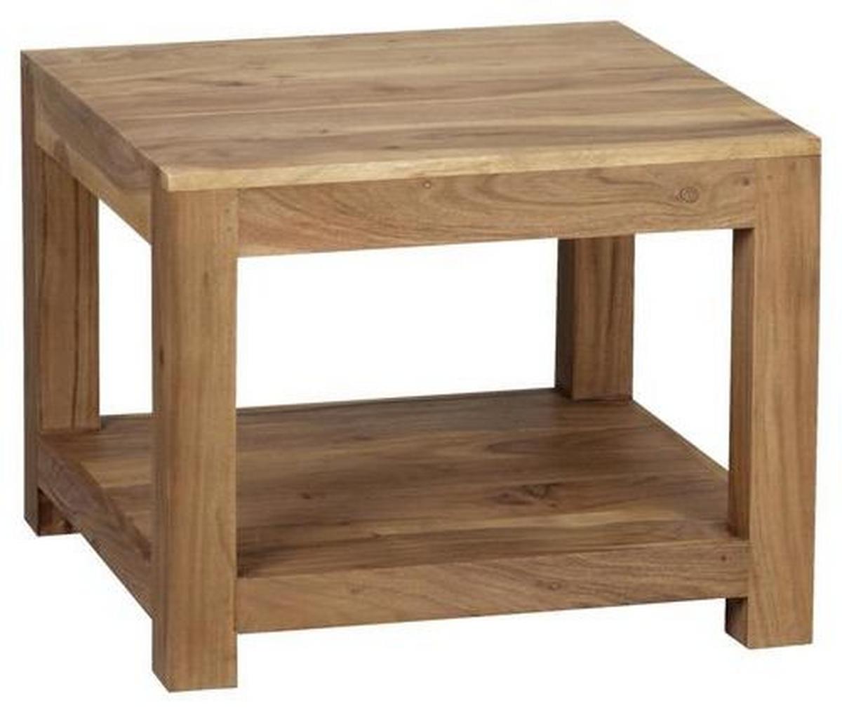 Couchtisch "Mumbai" ca. 60x60 cm, aus Akazie - Akaziefarben, Design, Holz (60/60/40cm) - MID.YOU