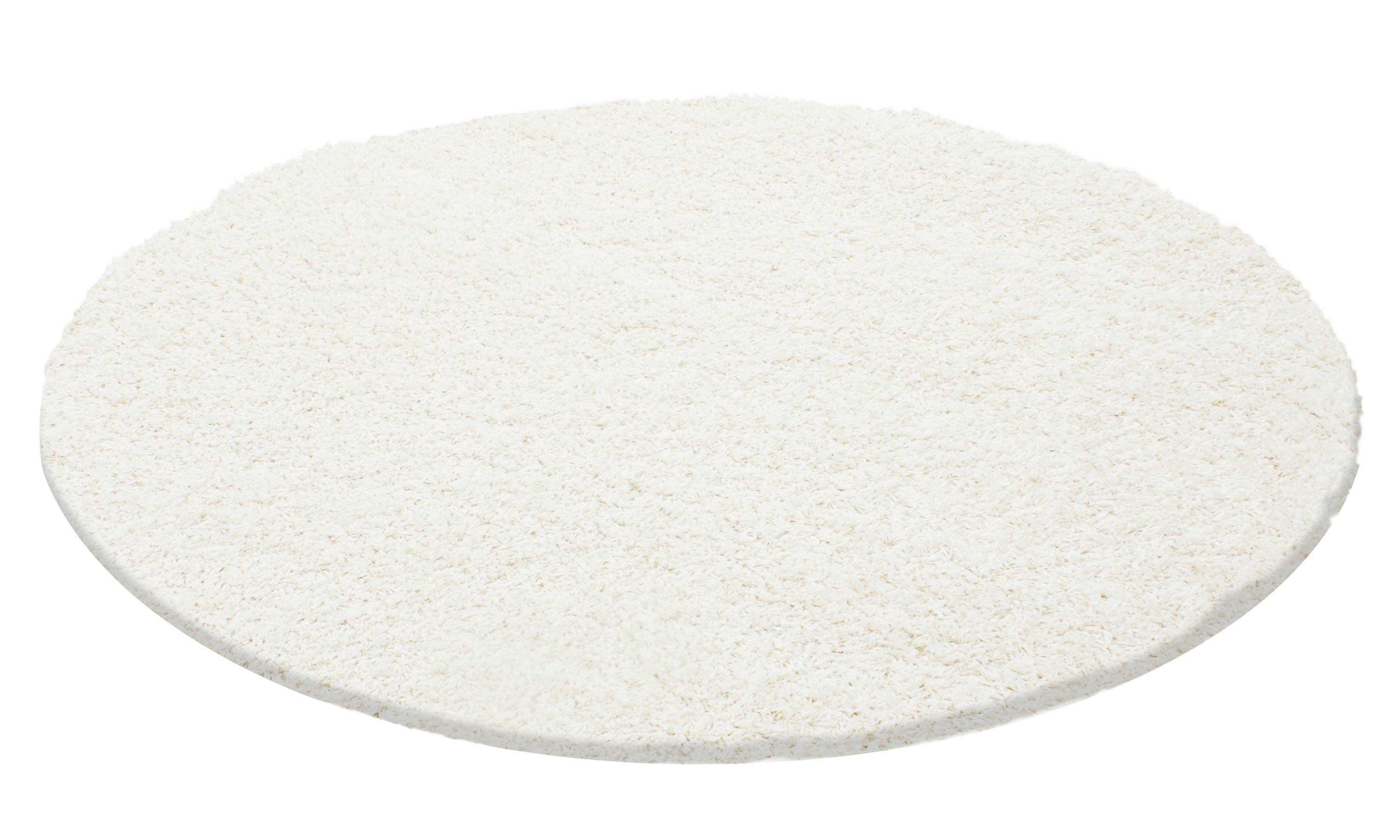 Hochflorteppich Life Cream Creme ca. 120cm - Creme, KONVENTIONELL, Textil (120cm) - Novel