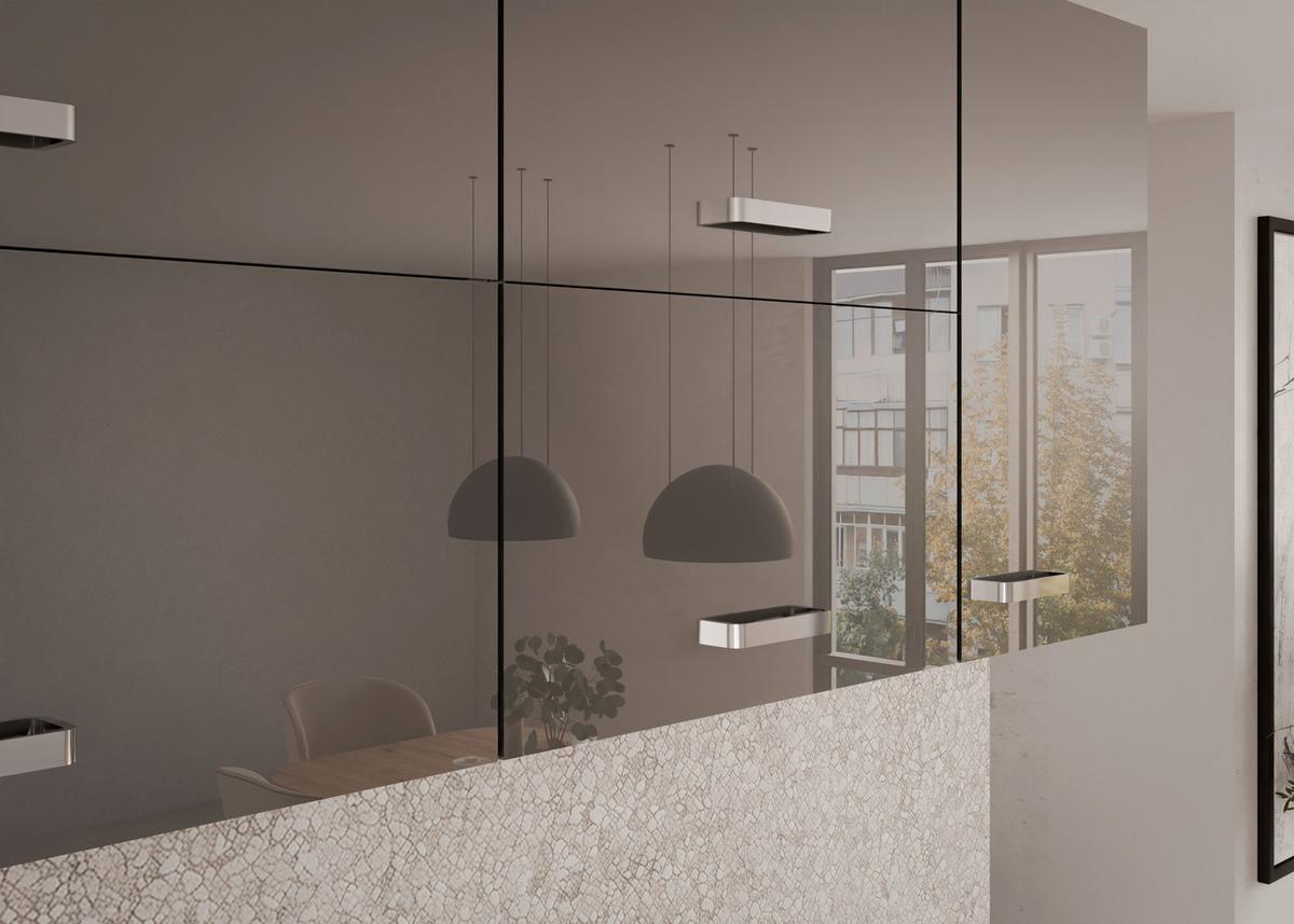 Blok Kuhinja Grey - siva visoki sjaj/boja hroma, Moderno, metal/pločasti materijal (180/214/60cm) - Modern Living