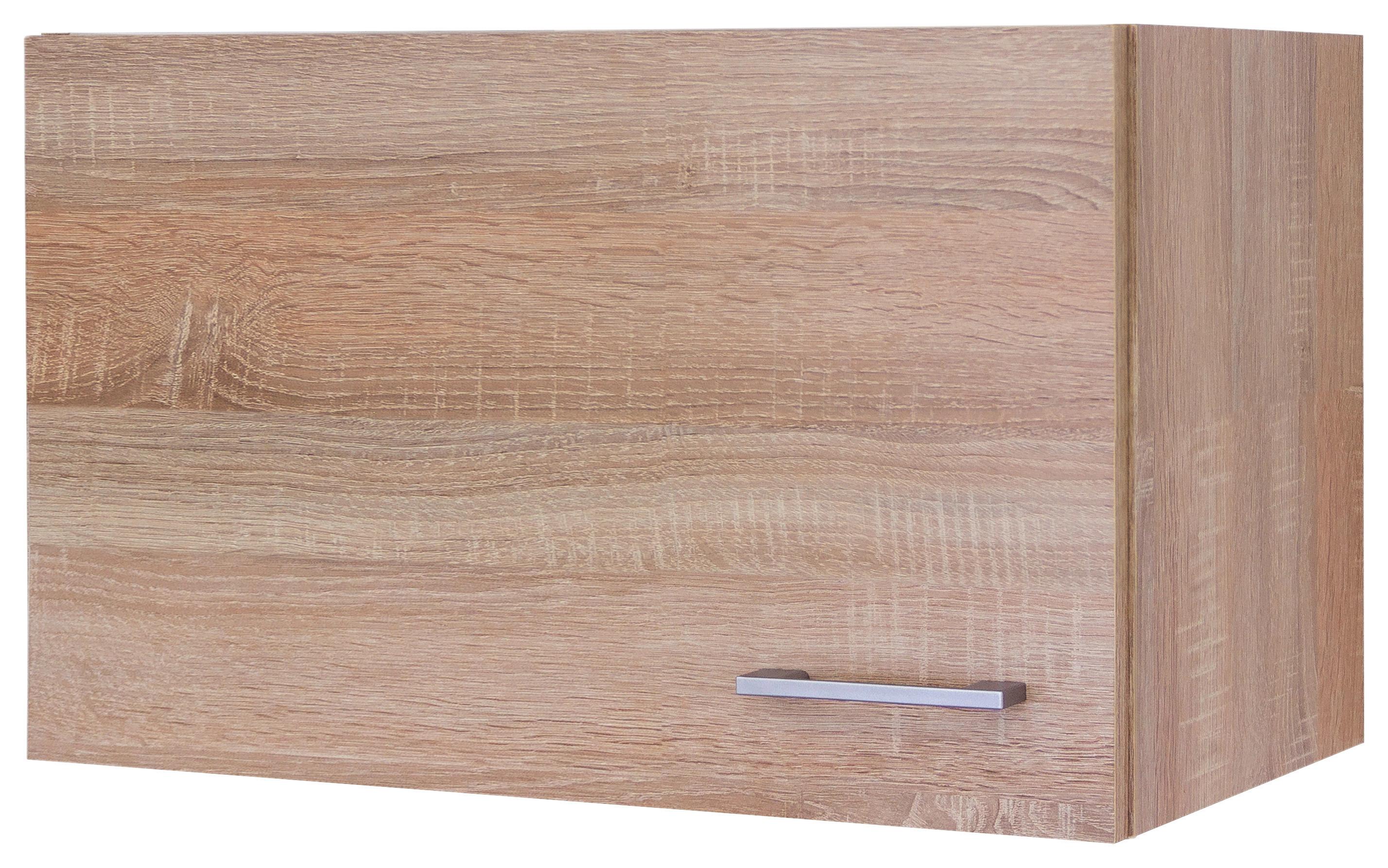Kuhinjska Zgornja Omarica Samoa, Barva Hrasta - bela/barve aluminija, Konvencionalno, umetna masa/leseni material (60/32/32cm) - FlexWell