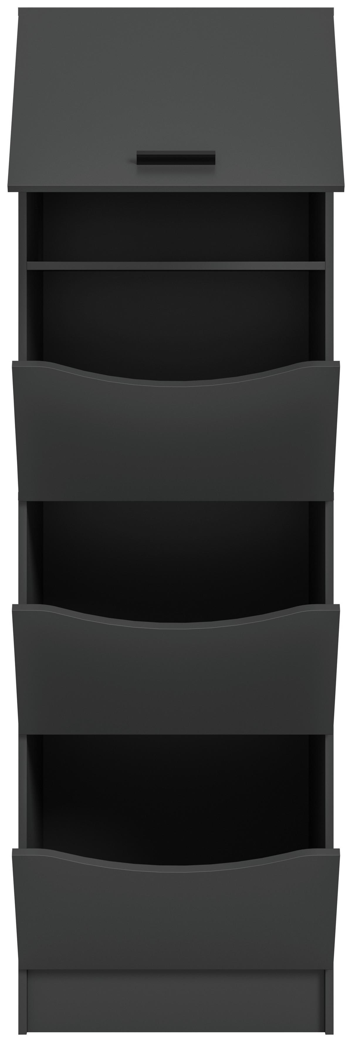 DULAP ÎNALT FREE - antracit, Basics, material pe bază de lemn (60/195/68cm) - MID.YOU