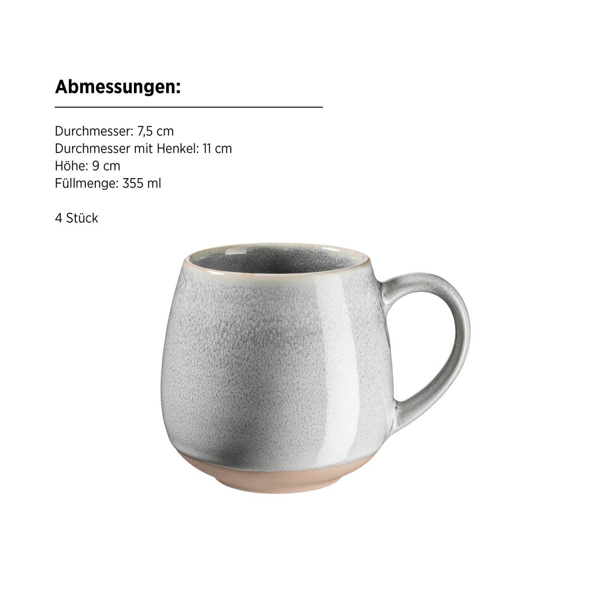 Frühstücksservice 935621 Aquata Frühstückservice - Beige/Grau, Basics, Keramik - Mäser