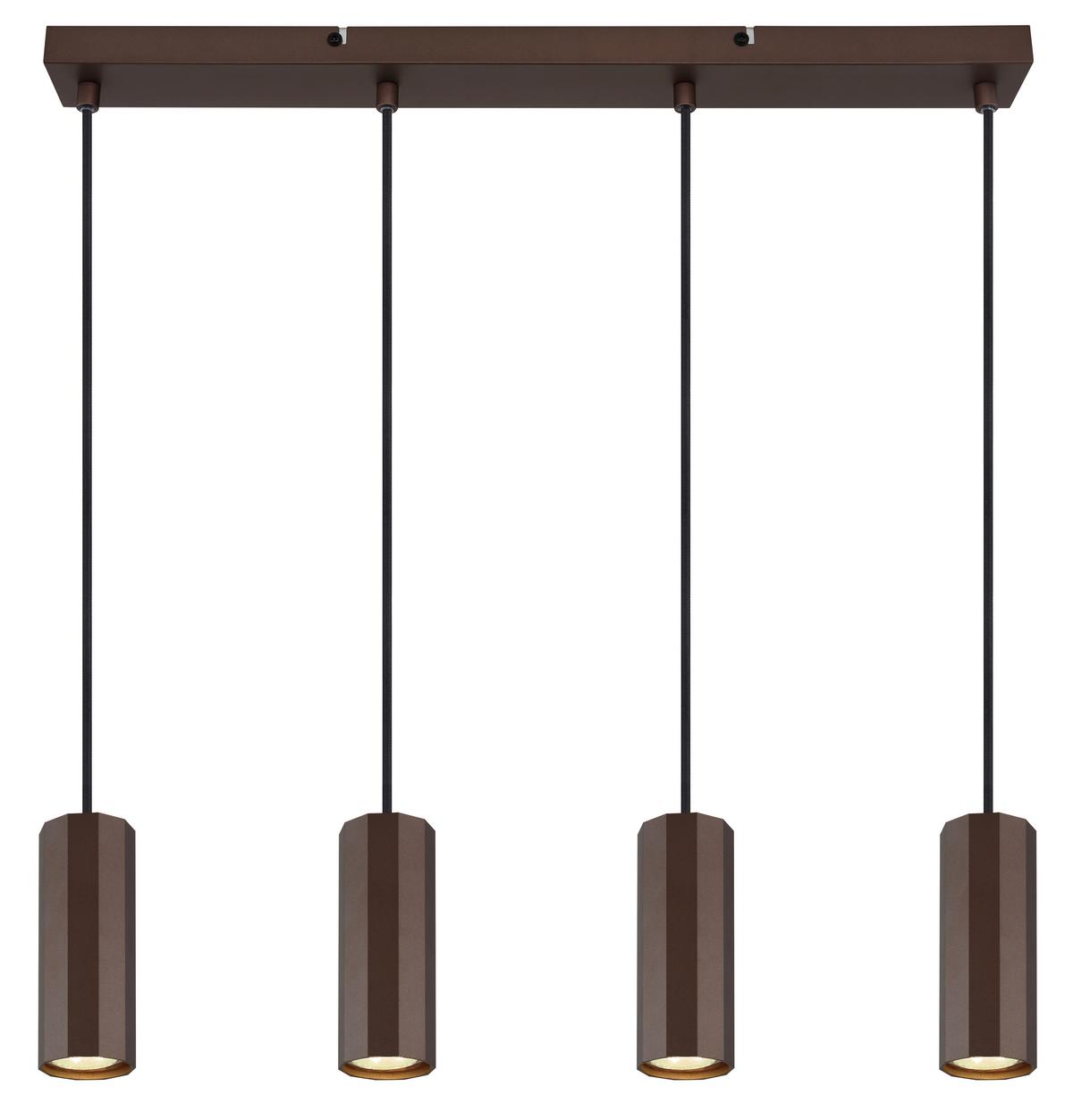 Hängeleuchte James Bronzefarben max. 25 Watt - Bronzefarben, Design, Metall (61/6/120cm) - Globo