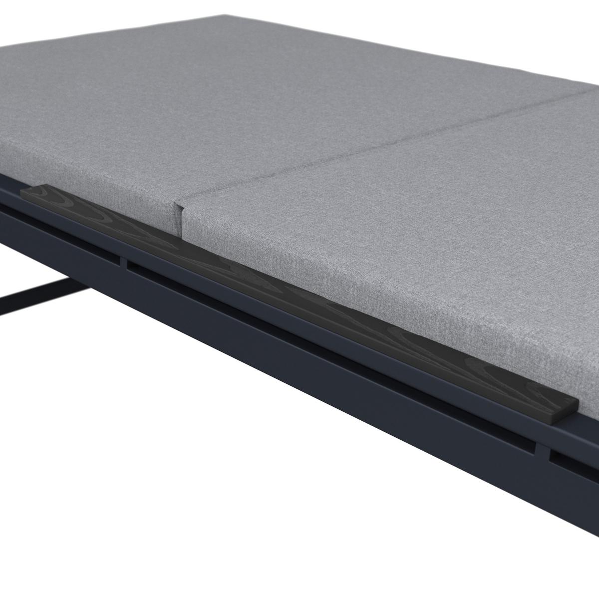Gartenliege Fenja Hellgrau Outdoorstoff/Metall - Dunkelgrau/Hellgrau, MODERN, Kunststoff/Textil (210/65/32cm) - Bessagi Garden