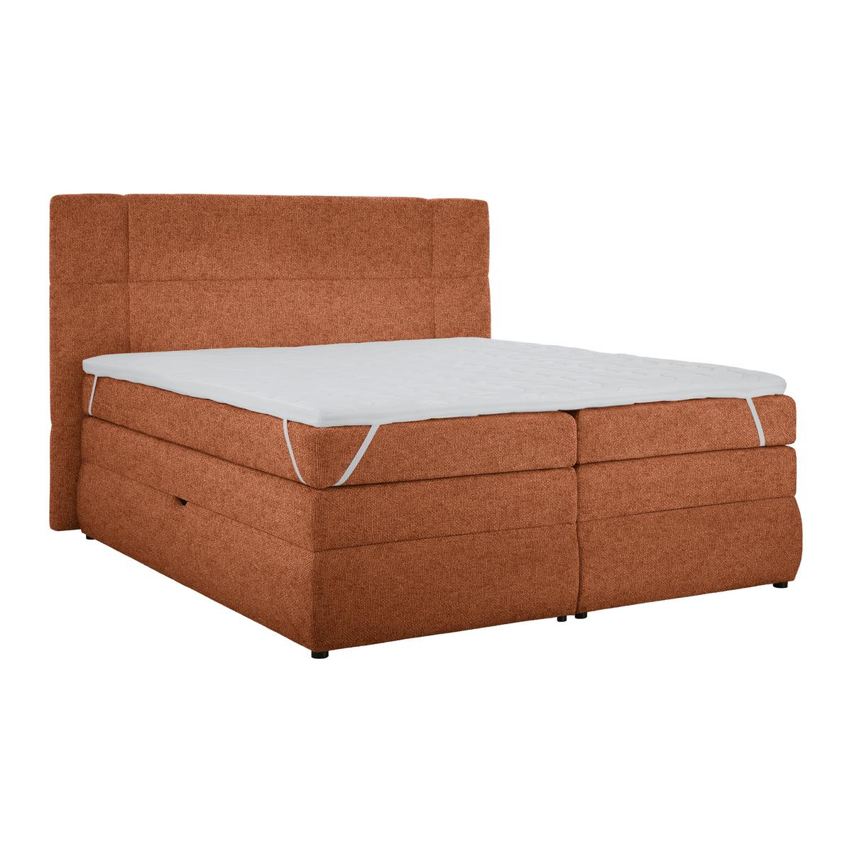 Boxspringbett Palace Terracotta ca. 180x200cm - Terracotta, KONVENTIONELL, Kunststoff/Textil (180/200cm) - Premium Living