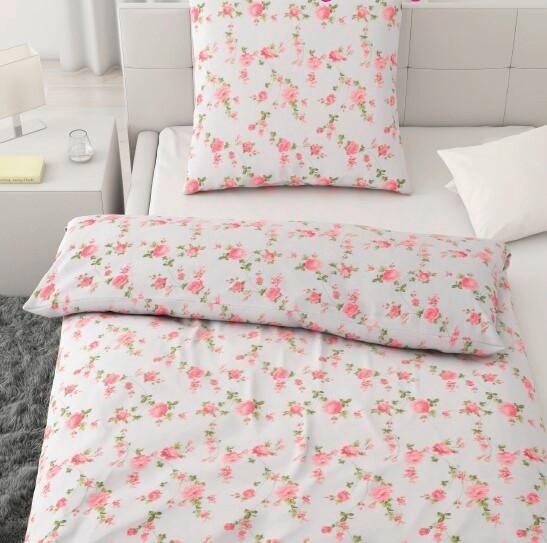 Posteljnina Flora - bela, Romantika, tekstil (140/200cm) - Modern Living