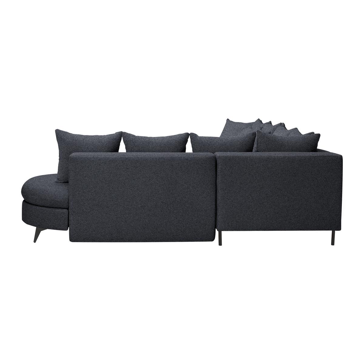 Ecksofa Axel Dunkelgrau - Dunkelgrau/Schwarz, MODERN, Textil/Metall (291/87/250cm) - Mömax