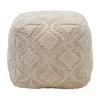 POUF LEILA -TREND- - Naturfarben, Lifestyle, Naturmaterialien/Textil (45/45/45cm) - Premium Living