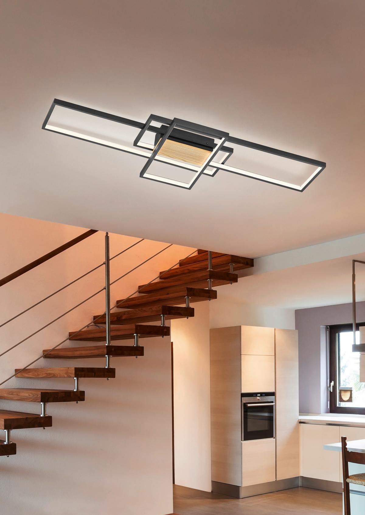 LAMPA SUFITOWA LED 672610332 TUCSON - czarny, Trend, metal (104,0/9,5/42,0cm) - Trio Leuchten