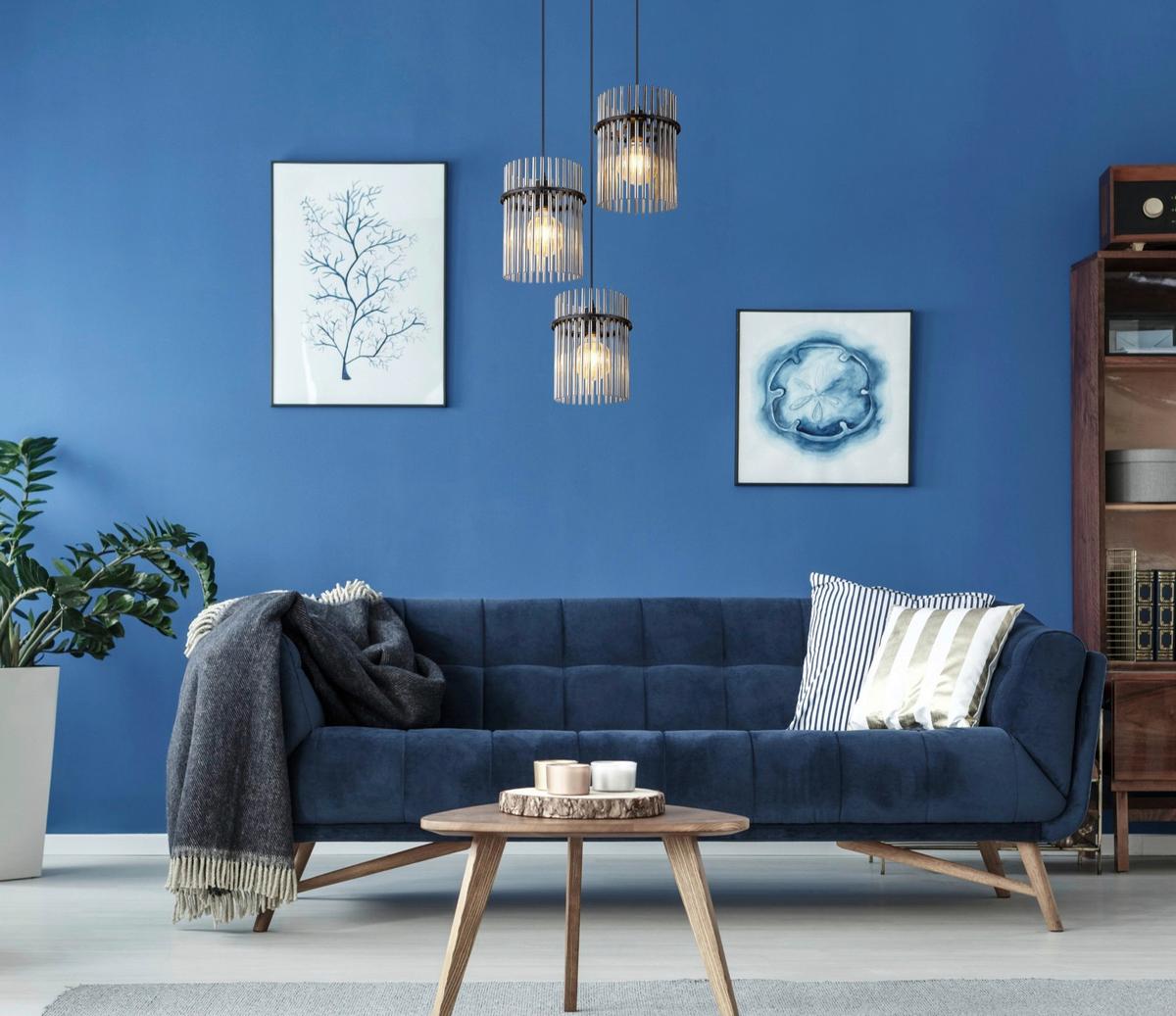 LAMPA WISZĄCA LUDMILLA - czarny, Design, metal/szkło (47/140cm) - Collet's Monde