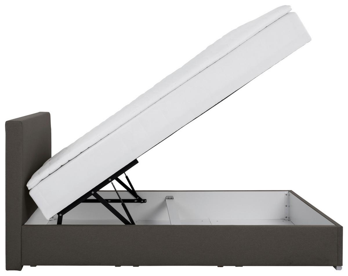 Tapecirani Krevet Cosi - boje kroma/antracit, Konvencionalno, drvo/metal (120/200cm)